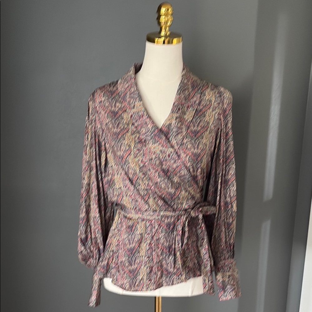 Banana Republic Elegant Multicolor Wrap Top